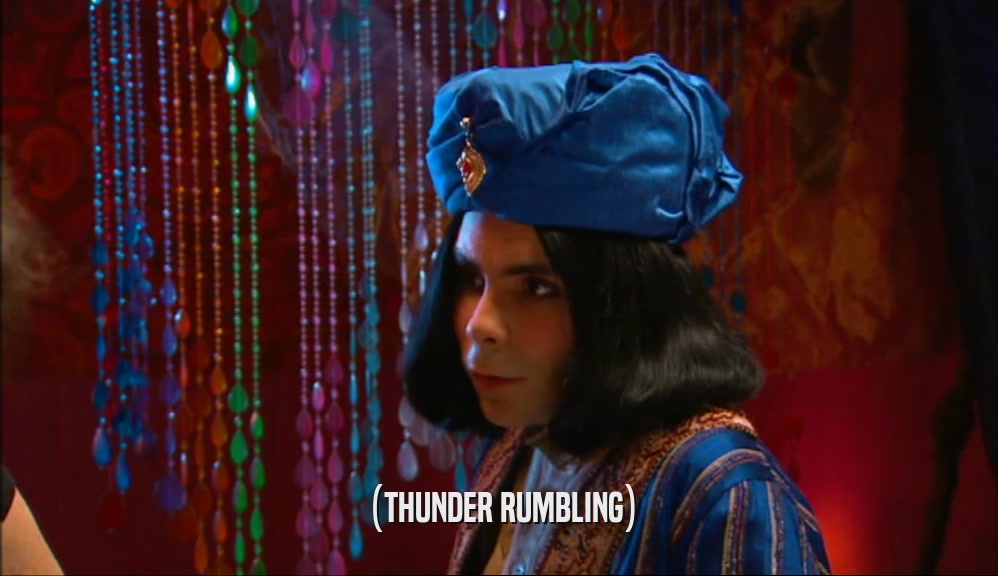 (THUNDER RUMBLING)  