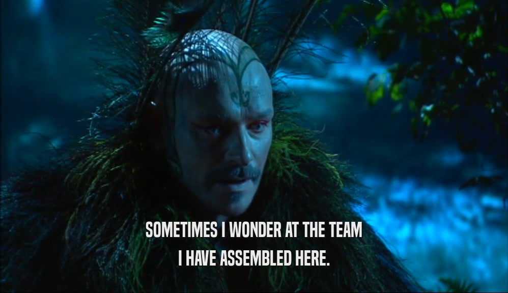 SOMETIMES I WONDER AT THE TEAM I HAVE ASSEMBLED HERE. 
