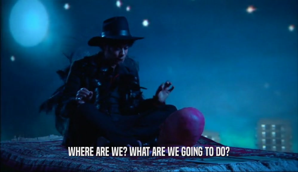 WHERE ARE WE? WHAT ARE WE GOING TO DO?  