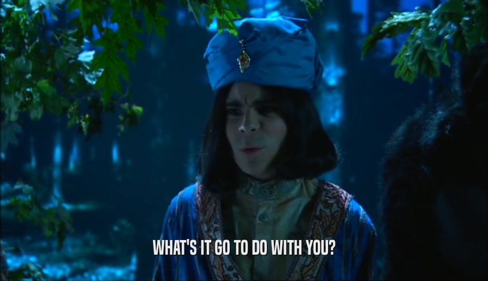 WHAT'S IT GO TO DO WITH YOU?  
