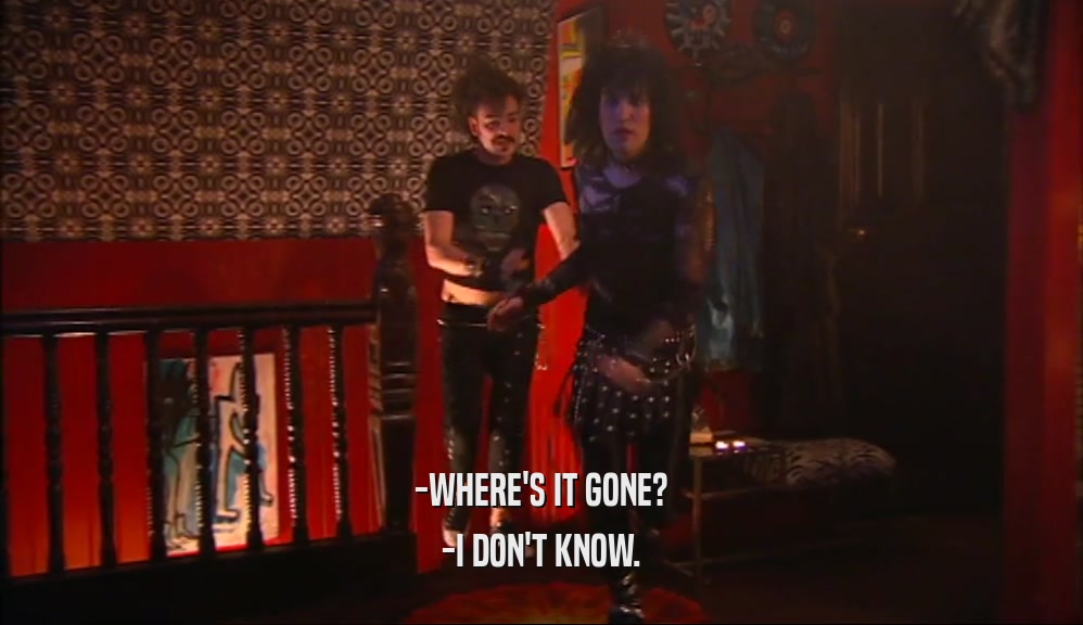 -WHERE'S IT GONE? -I DON'T KNOW. 