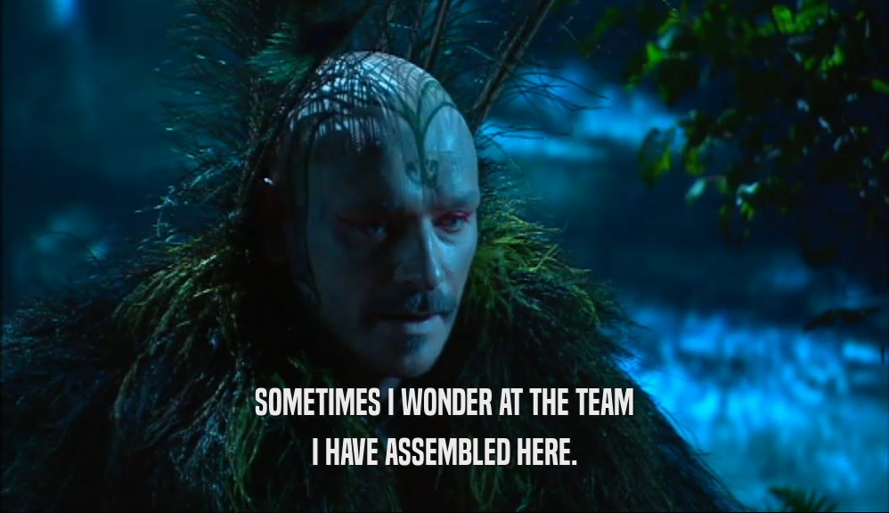 SOMETIMES I WONDER AT THE TEAM I HAVE ASSEMBLED HERE. 
