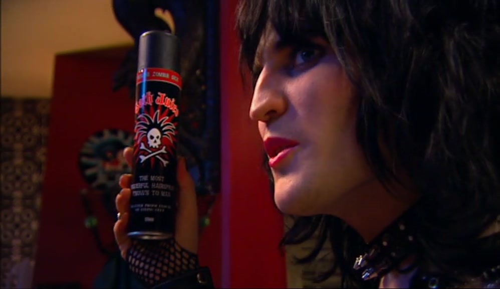 GOTH JUICE, THE MOST POWERFUL HAIRSPRAY KNOWN TO MAN. 