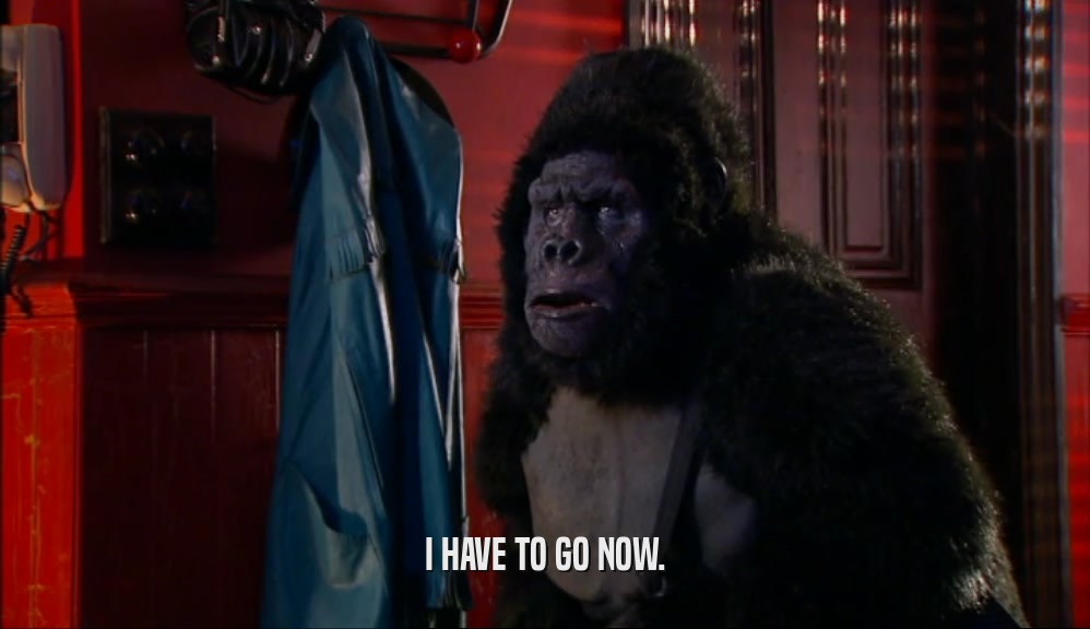 I HAVE TO GO NOW.  