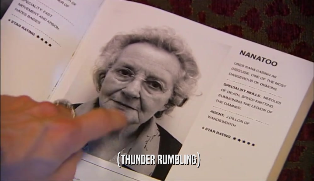 (THUNDER RUMBLING)  