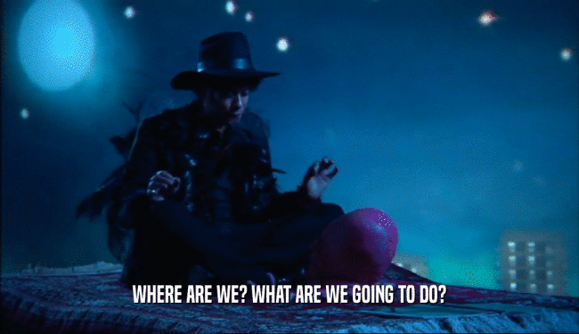 WHERE ARE WE? WHAT ARE WE GOING TO DO?  