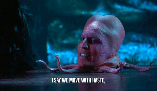 I SAY WE MOVE WITH HASTE,  
