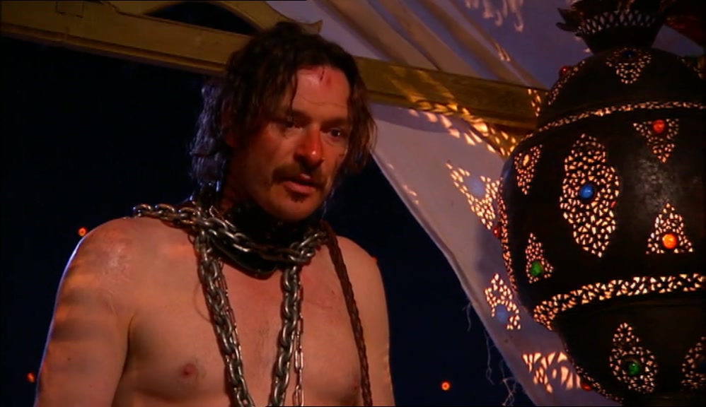 LISTEN, WE'VE GOT TO GET OUT OF HERE AND GET SOME BATTERIES FOR THAT AMULET. 