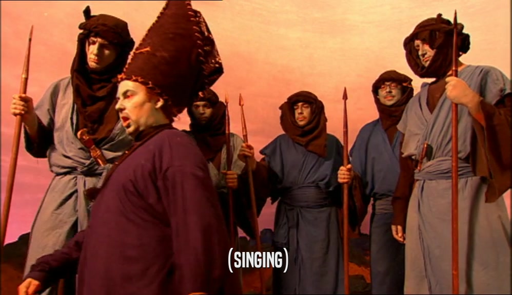 (SINGING)  