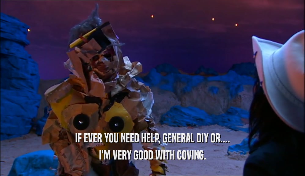 IF EVER YOU NEED HELP, GENERAL DIY OR.... I'M VERY GOOD WITH COVING. 