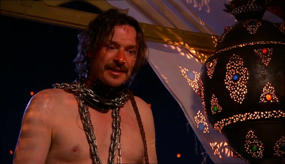 LISTEN, WE'VE GOT TO GET OUT OF HERE AND GET SOME BATTERIES FOR THAT AMULET. 
