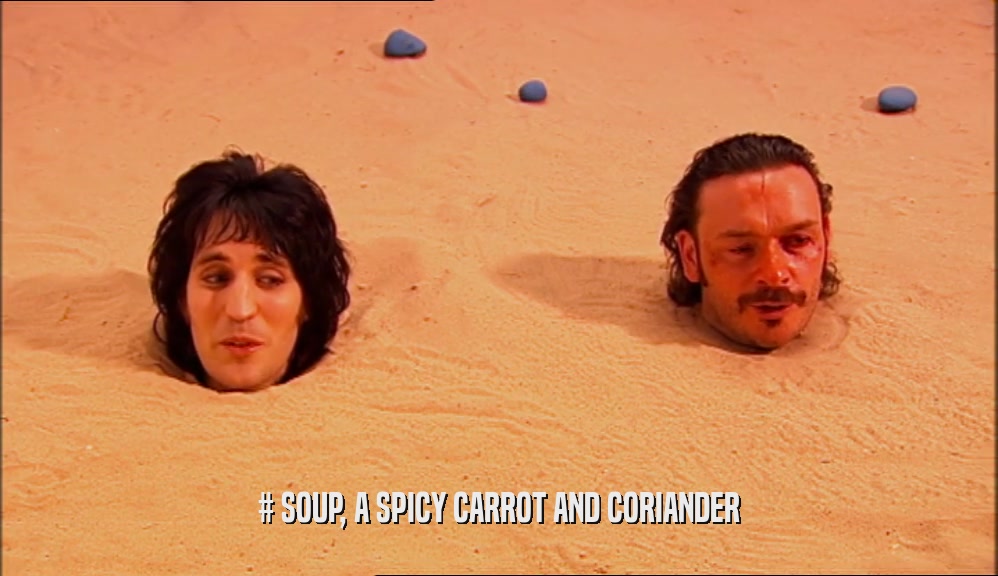 # SOUP, A SPICY CARROT AND CORIANDER  