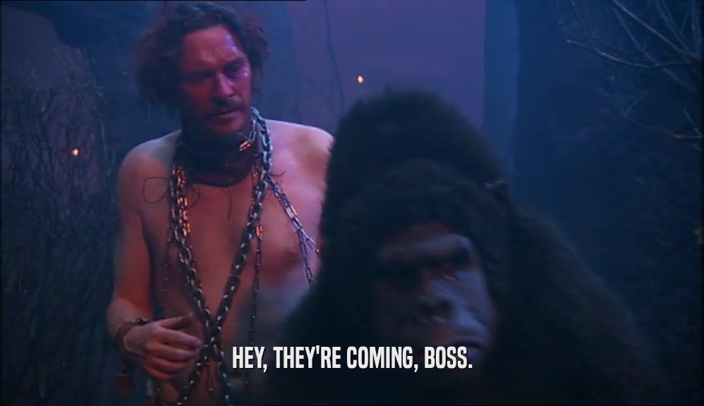 HEY, THEY'RE COMING, BOSS.  