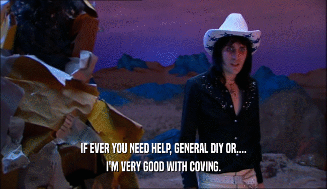 IF EVER YOU NEED HELP, GENERAL DIY OR.... I'M VERY GOOD WITH COVING. 