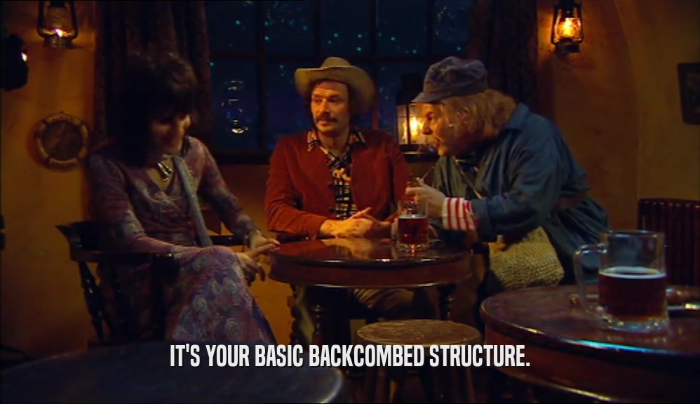 IT'S YOUR BASIC BACKCOMBED STRUCTURE.  