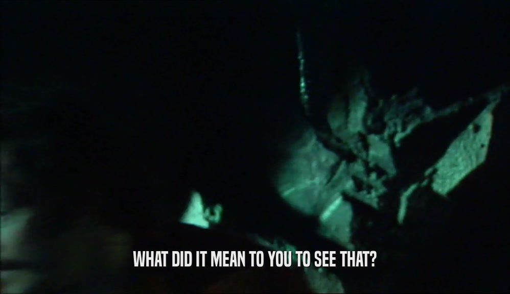 WHAT DID IT MEAN TO YOU TO SEE THAT?  
