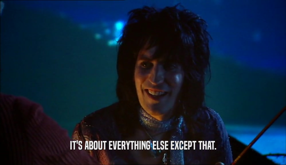 IT'S ABOUT EVERYTHING ELSE EXCEPT THAT.  