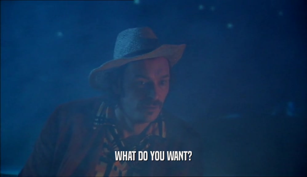 WHAT DO YOU WANT?  