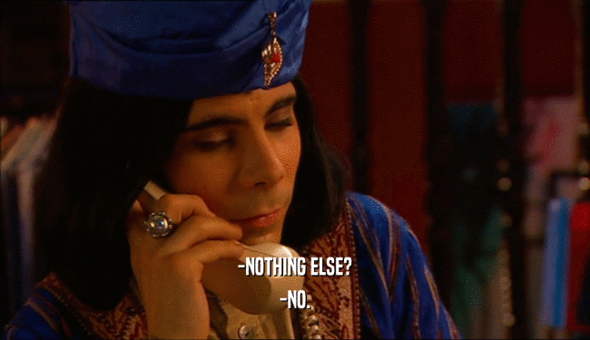 -NOTHING ELSE? -NO. 