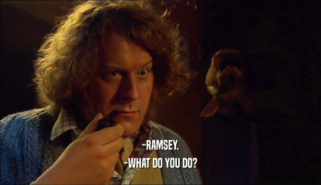 -RAMSEY. -WHAT DO YOU DO? 