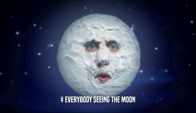 # EVERYBODY SEEING THE MOON  