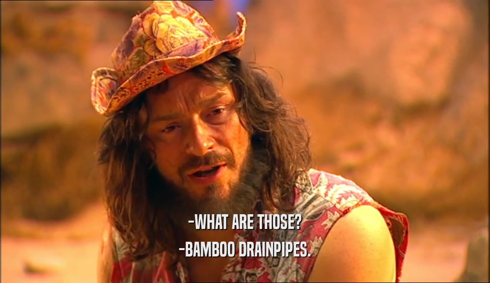 -WHAT ARE THOSE? -BAMBOO DRAINPIPES. 