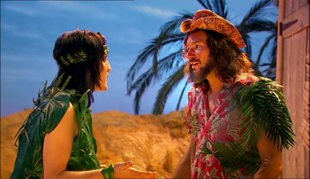 LOOK, WE'RE HAVING DINNER AT 7:00 IN MY HUT, YEAH?  