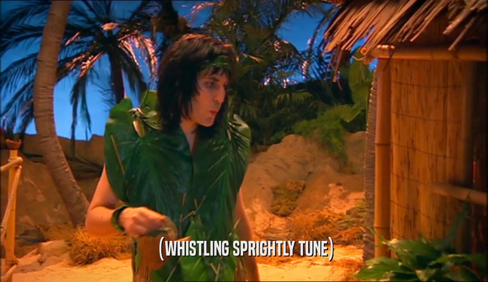 (WHISTLING SPRIGHTLY TUNE)  