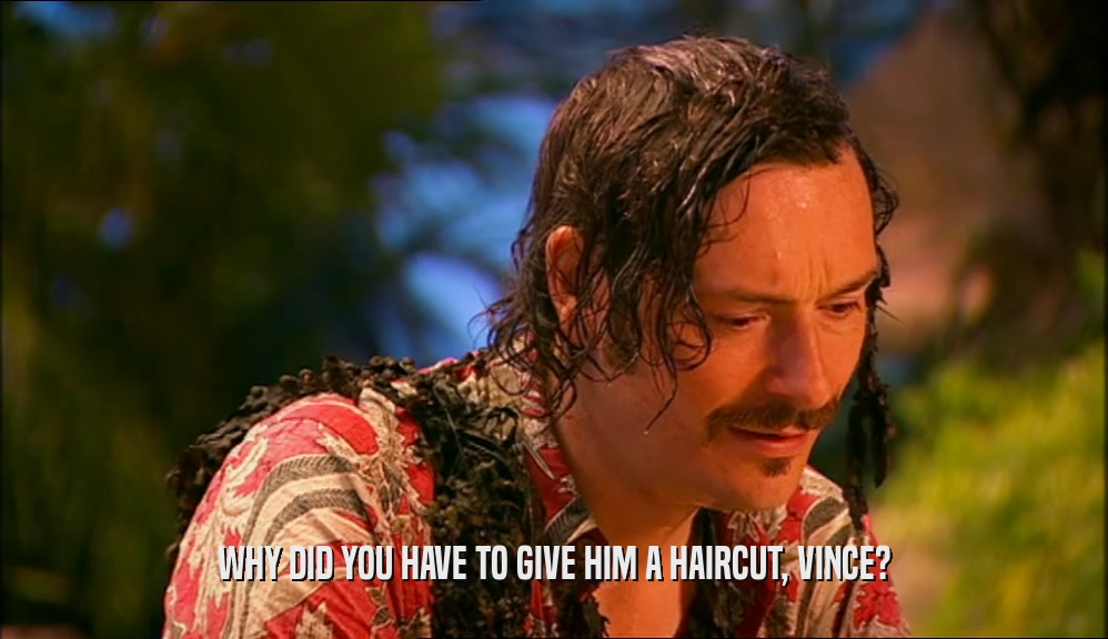 WHY DID YOU HAVE TO GIVE HIM A HAIRCUT, VINCE?  