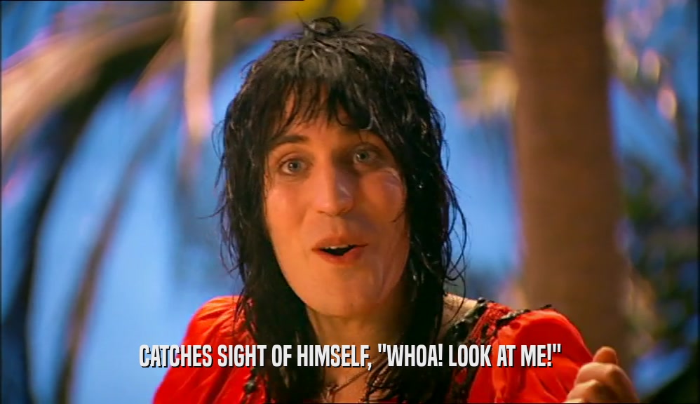 CATCHES SIGHT OF HIMSELF, 