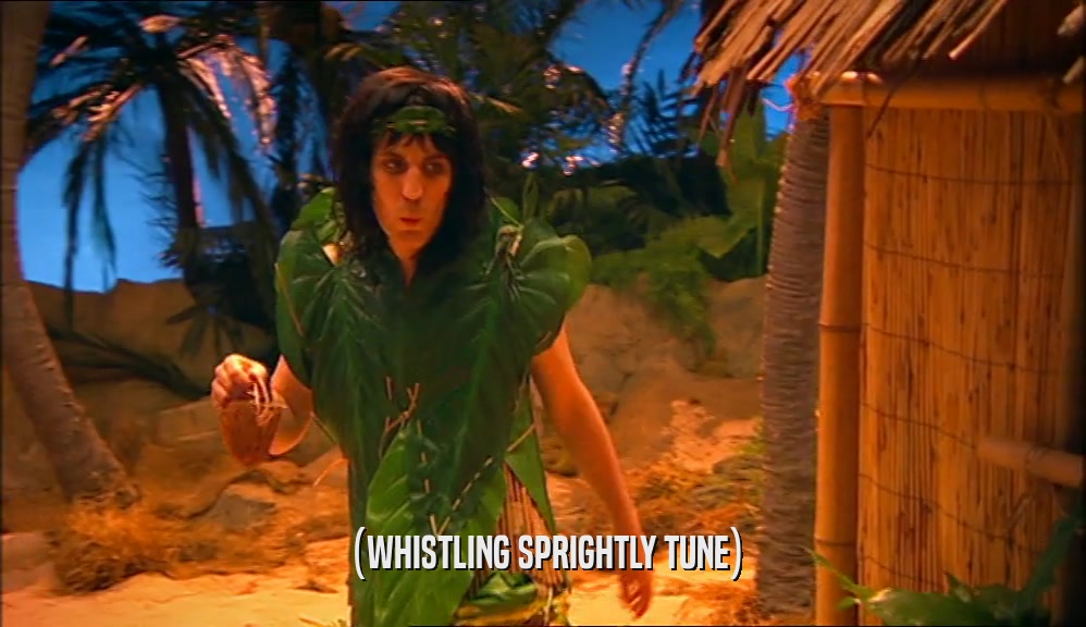 (WHISTLING SPRIGHTLY TUNE)  