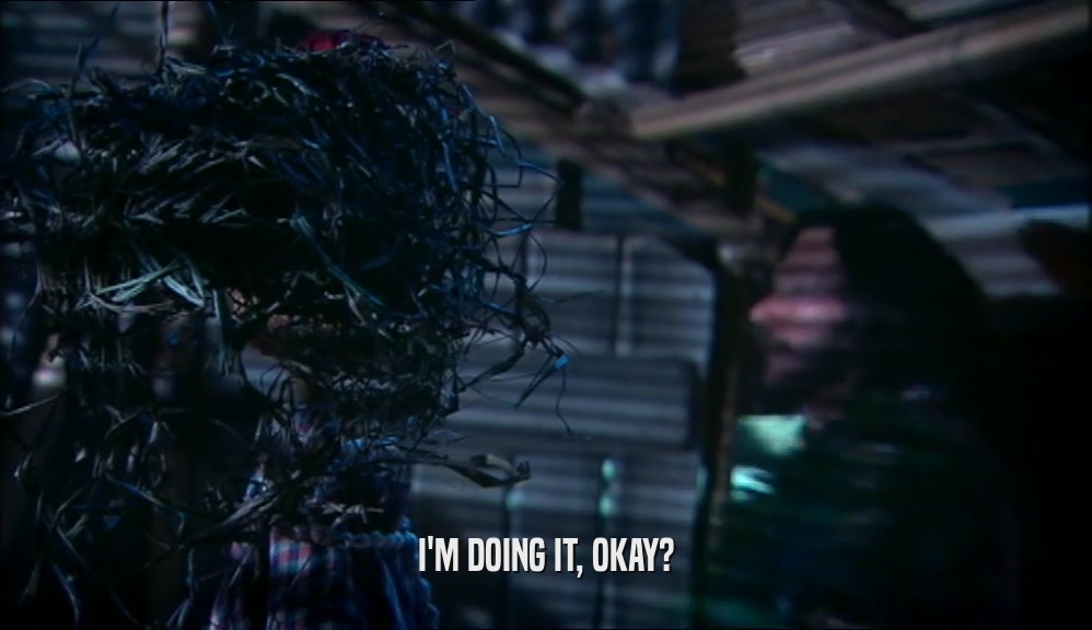 I'M DOING IT, OKAY?  