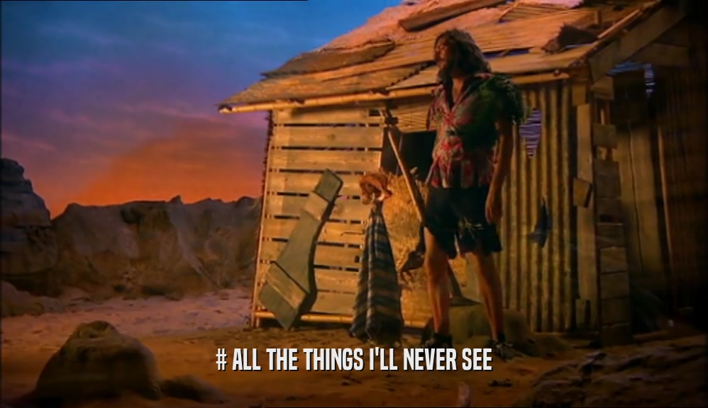# ALL THE THINGS I'LL NEVER SEE  