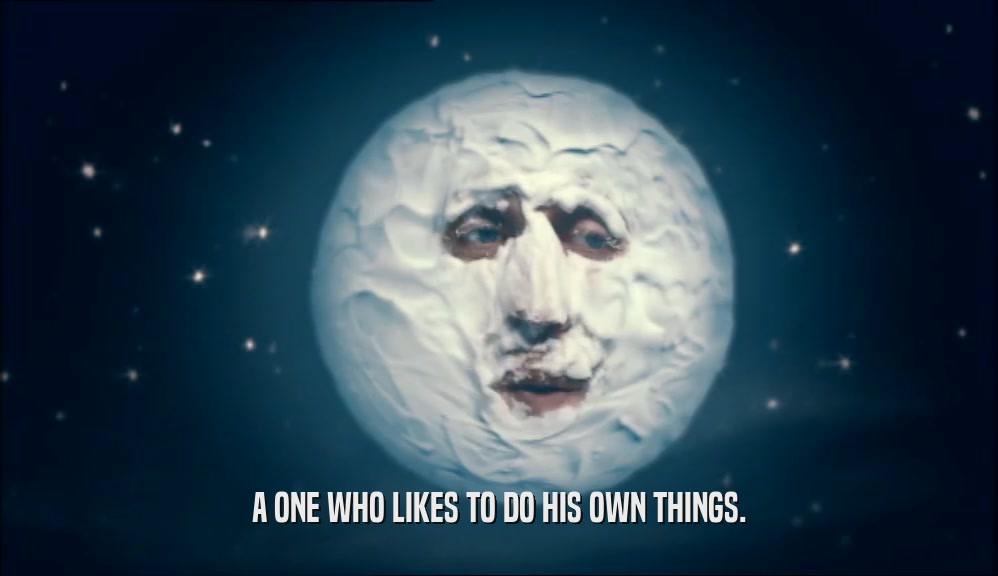 A ONE WHO LIKES TO DO HIS OWN THINGS.  