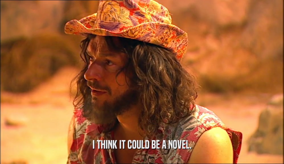 I THINK IT COULD BE A NOVEL.  