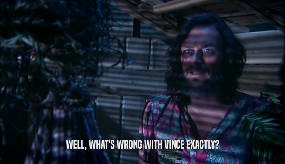 WELL, WHAT'S WRONG WITH VINCE EXACTLY?  