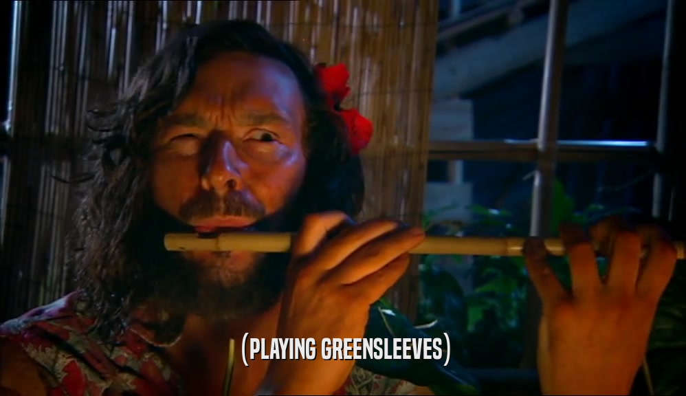 (PLAYING GREENSLEEVES)  
