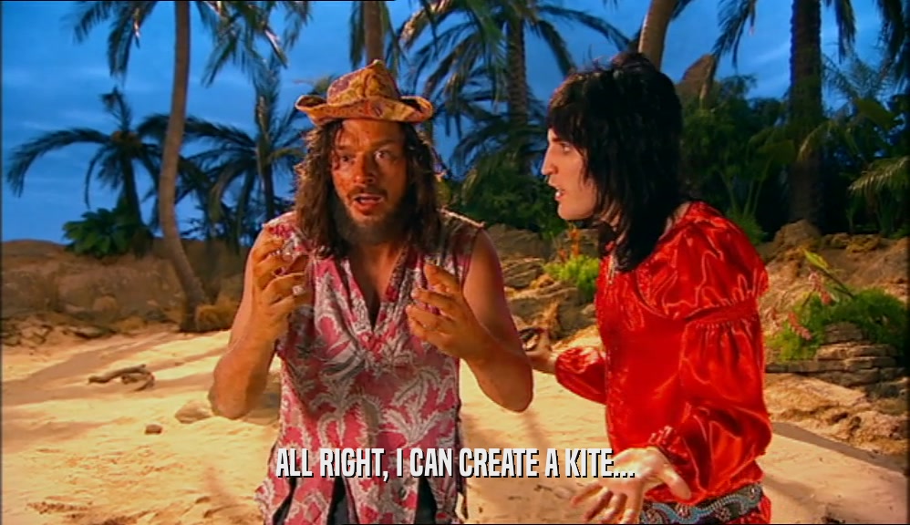 ALL RIGHT, I CAN CREATE A KITE...  