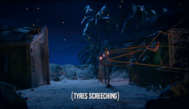 (TYRES SCREECHING)  