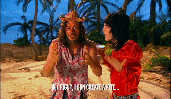 ALL RIGHT, I CAN CREATE A KITE...  