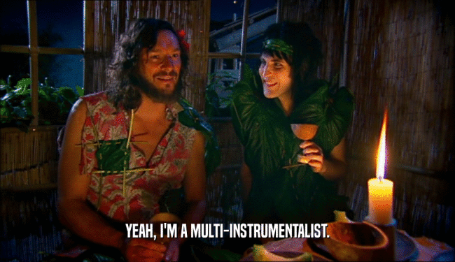 YEAH, I'M A MULTI-INSTRUMENTALIST.  