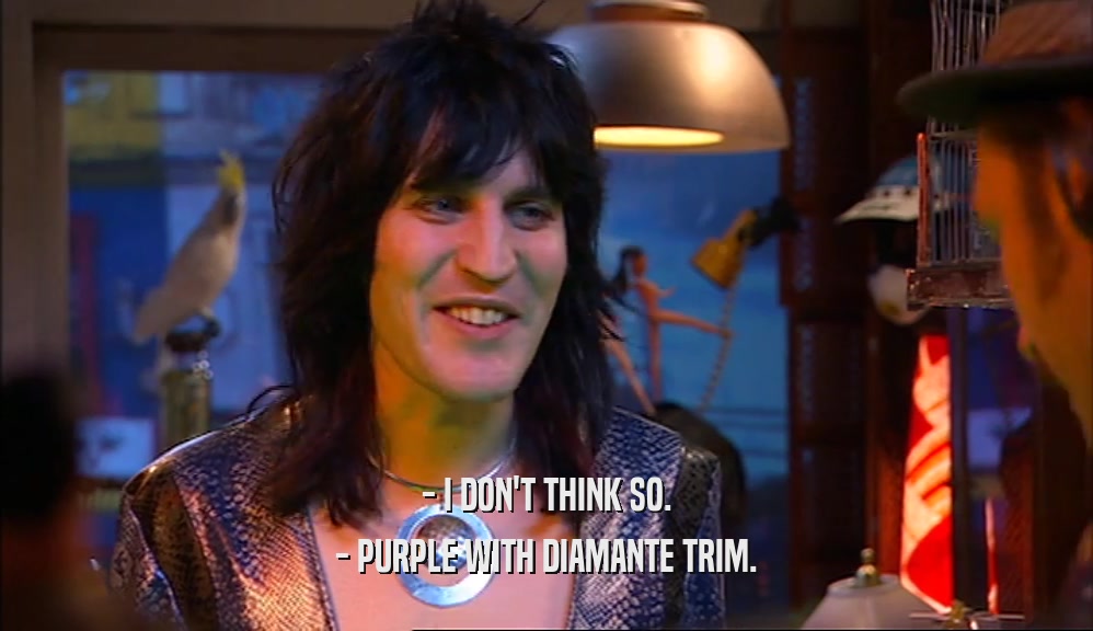 - I DON'T THINK SO. - PURPLE WITH DIAMANTE TRIM. 