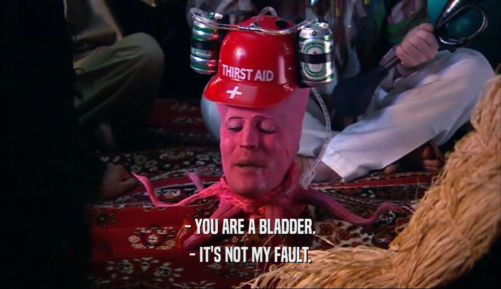 - YOU ARE A BLADDER. - IT'S NOT MY FAULT. 