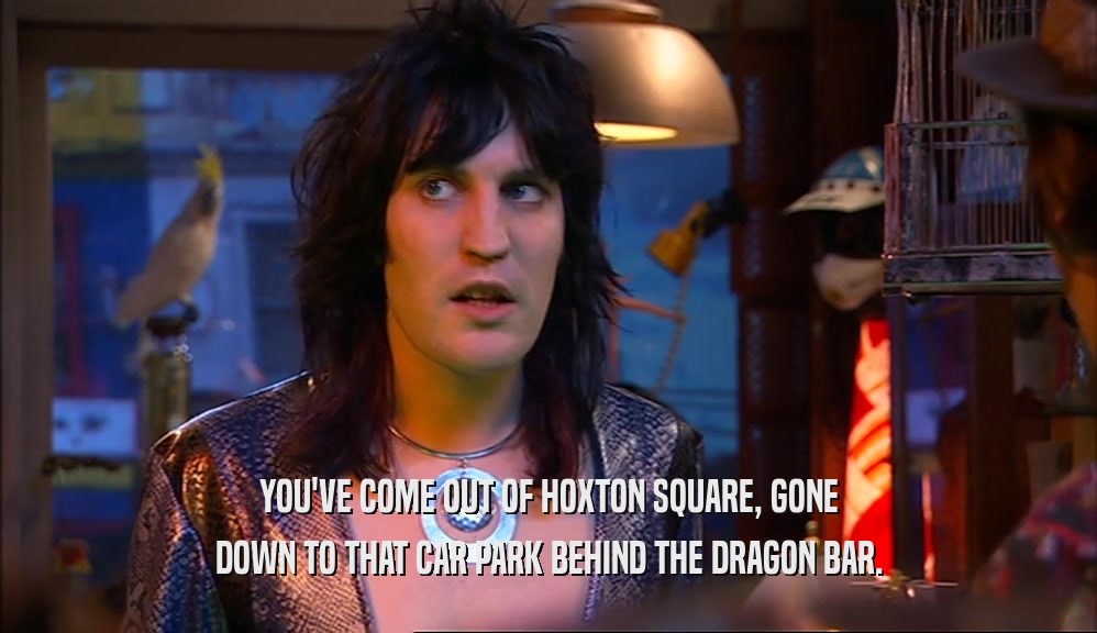 YOU'VE COME OUT OF HOXTON SQUARE, GONE DOWN TO THAT CAR PARK BEHIND THE DRAGON BAR. 