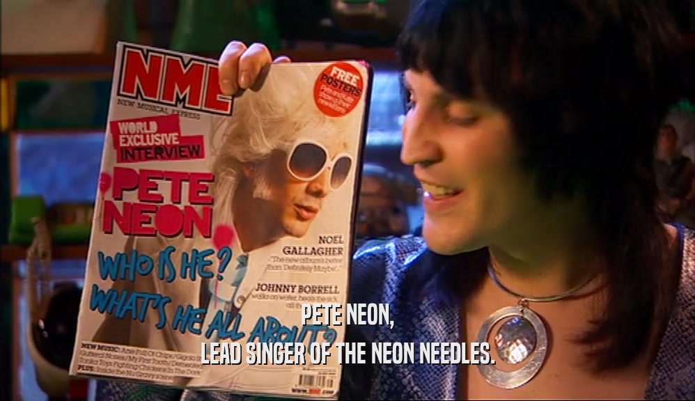 PETE NEON, LEAD SINGER OF THE NEON NEEDLES. 