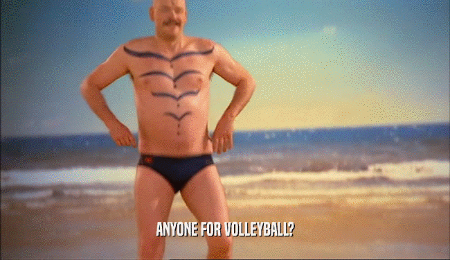 ANYONE FOR VOLLEYBALL?  