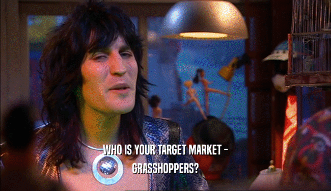 WHO IS YOUR TARGET MARKET - GRASSHOPPERS? 