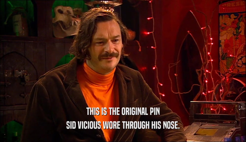 THIS IS THE ORIGINAL PIN SID VICIOUS WORE THROUGH HIS NOSE. 