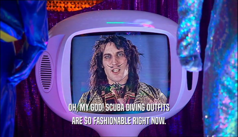 OH, MY GOD! SCUBA DIVING OUTFITS ARE SO FASHIONABLE RIGHT NOW. 