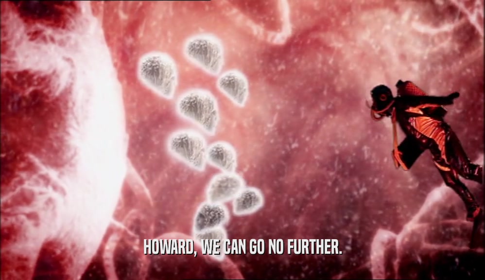 HOWARD, WE CAN GO NO FURTHER.  